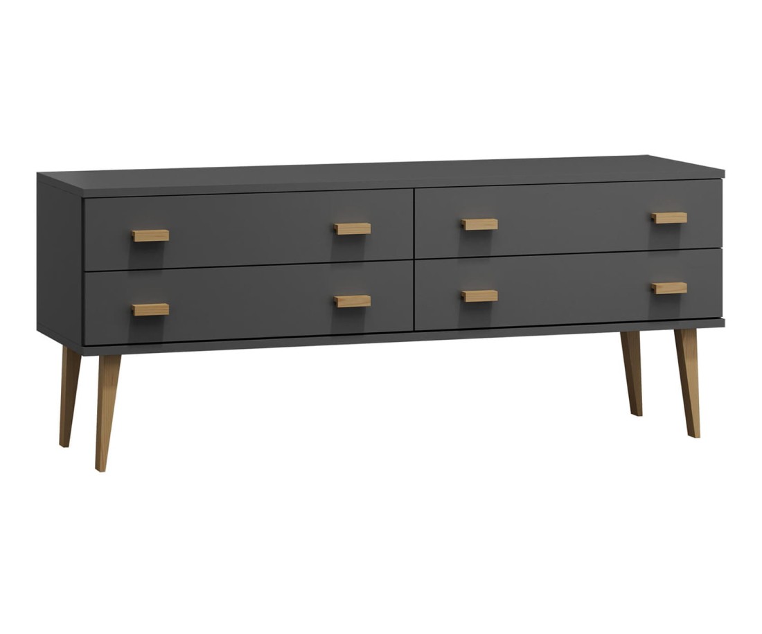 Fenyő komód no.2 szélessége 135 cm 2s Venuci szürke