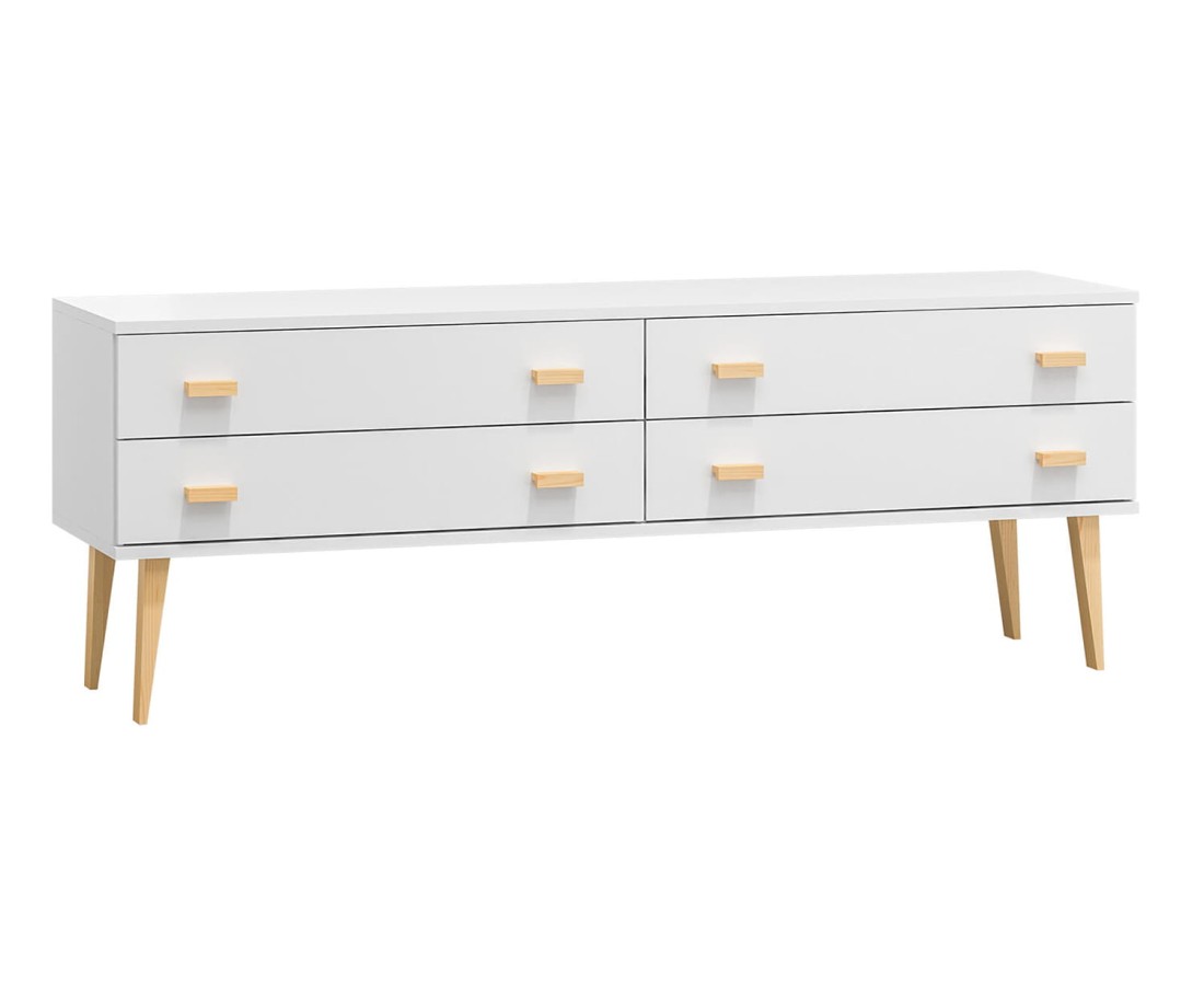 Fenyő komód no.2 szélessége 155 cm 2s Venuci fehér