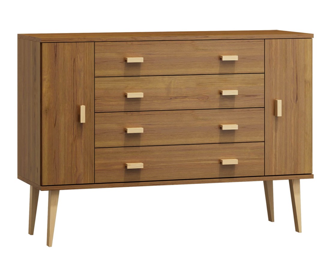 Fenyő komód no.3 szélessége 135 cm 4s Venuci tölgy