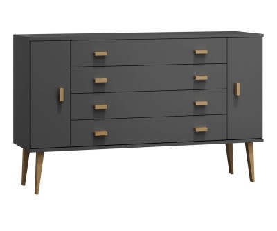 Fenyő komód no.3 szélessége 155 cm 4s Venuci szürke