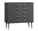 Fenyő komód no.3 szélessége 117 cm 5s Venuci szürke