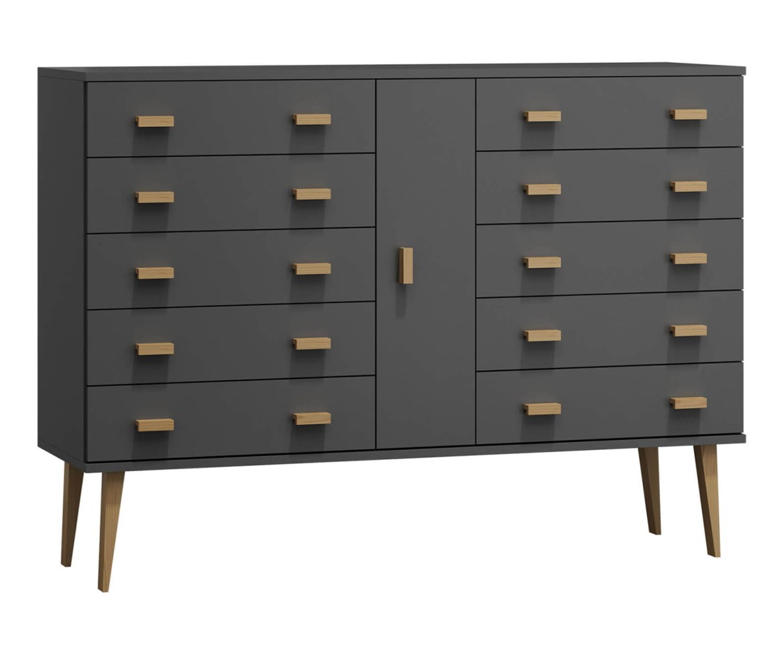 Fenyő komód no.4 szélessége 117 cm 5s Venuci szürke