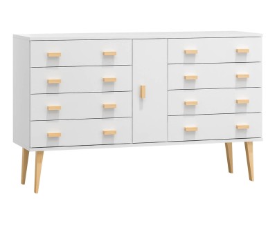 Fenyő komód no.4 szélessége 117 cm 4s Venuci fehér