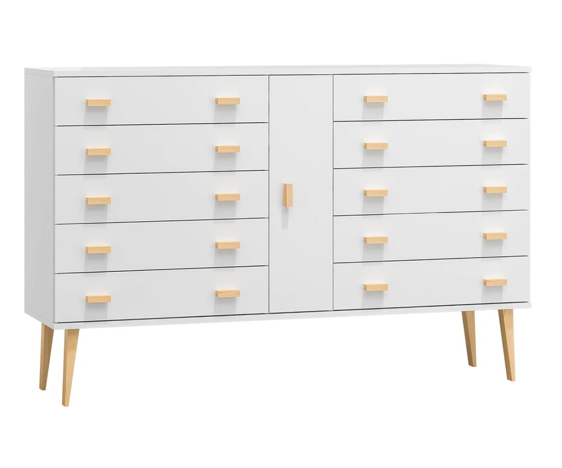 Fenyő komód no.4 szélessége 175 cm 5s Venuci fehér