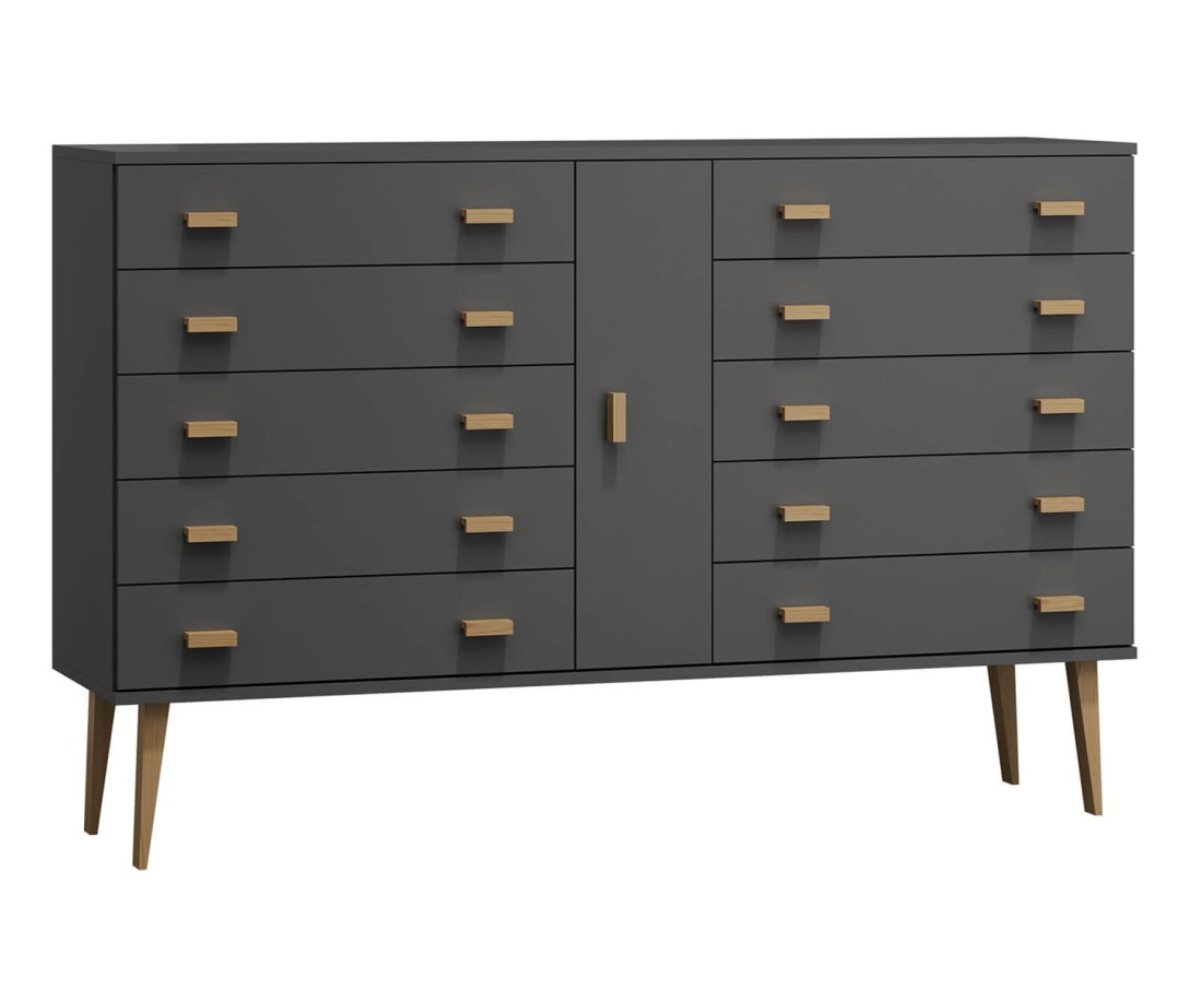 Fenyő komód no.4 szélessége 175 cm 5s Venuci szürke