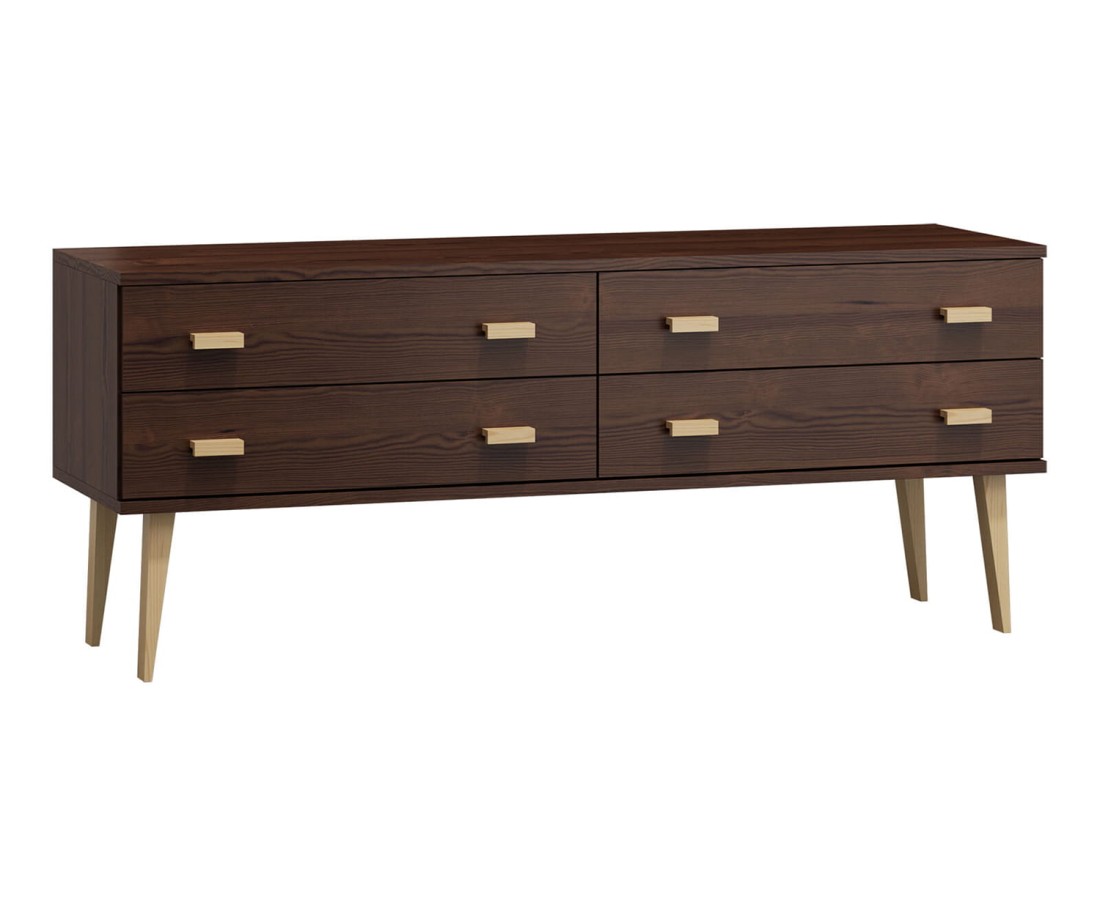 Fenyő komód no.2 szélessége 117 cm 2s Venuci dió