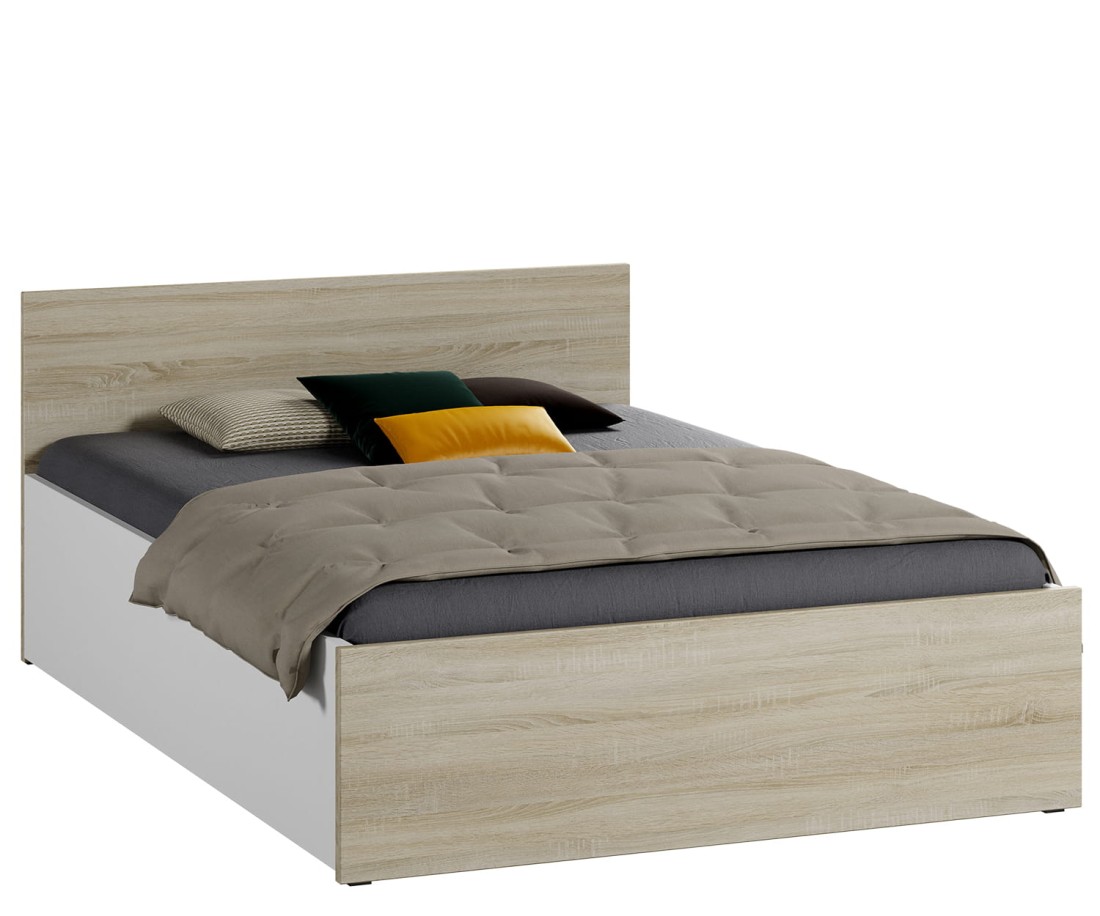 Ágy DM1 160x200 tölgy sonoma + fehér