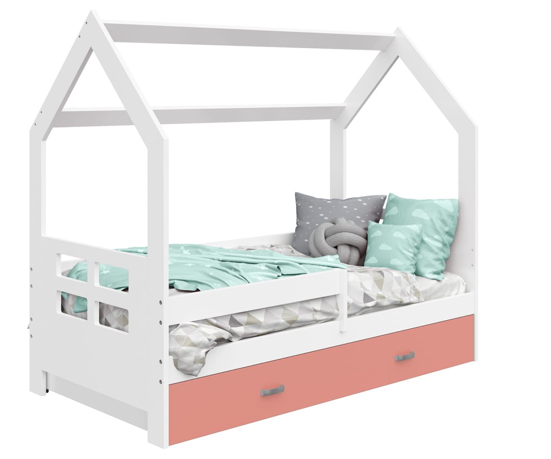 Gyermekágy 160x80 HÁZIKÓ D3D fehér