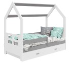 Gyermekágy 160x80 HÁZIKÓ D3D fehér