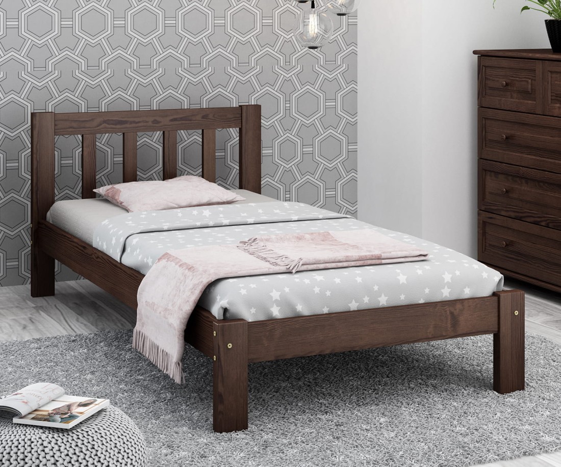 Fenyő ágy 90x200 Alena dió