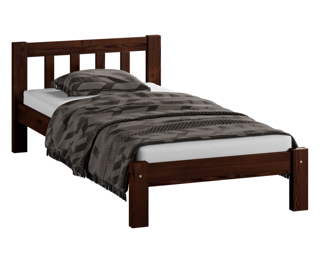 Fenyő ágy 90x200 Alena dió