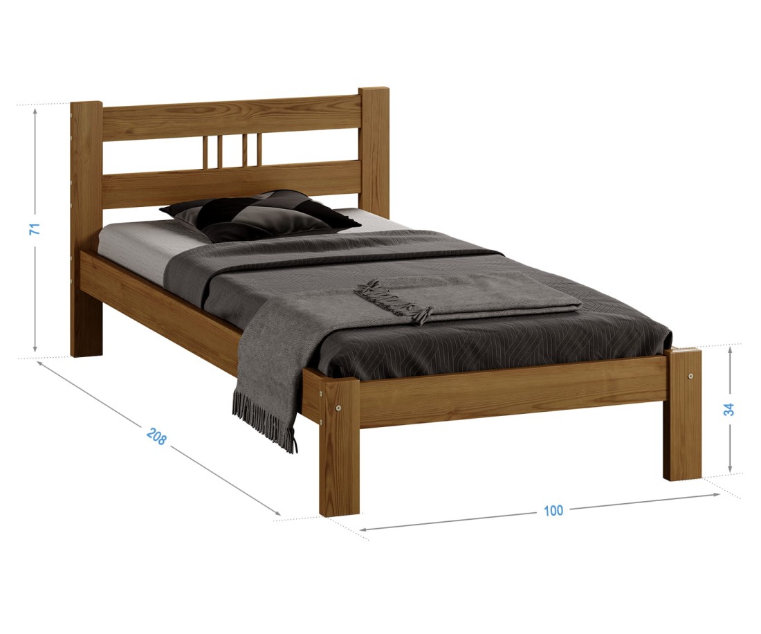 Fenyő ágy 90x200 Virginia tölgy