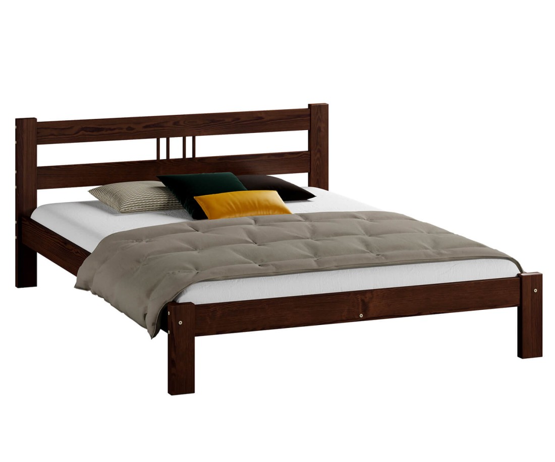 Fenyő ágy 160x200 Virginia dió