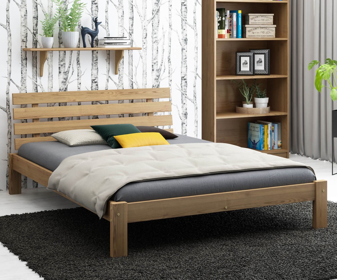 Fenyő ágy 140x200 Karla tölgy