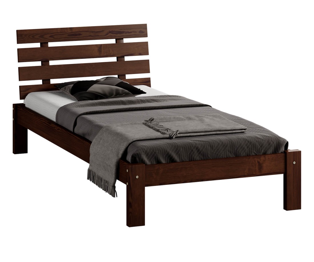 Fenyő ágy 90x200 Karla dió