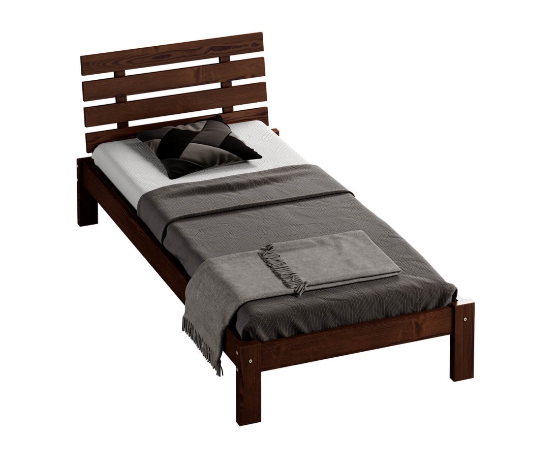 Fenyő ágy 90x200 Karla dió