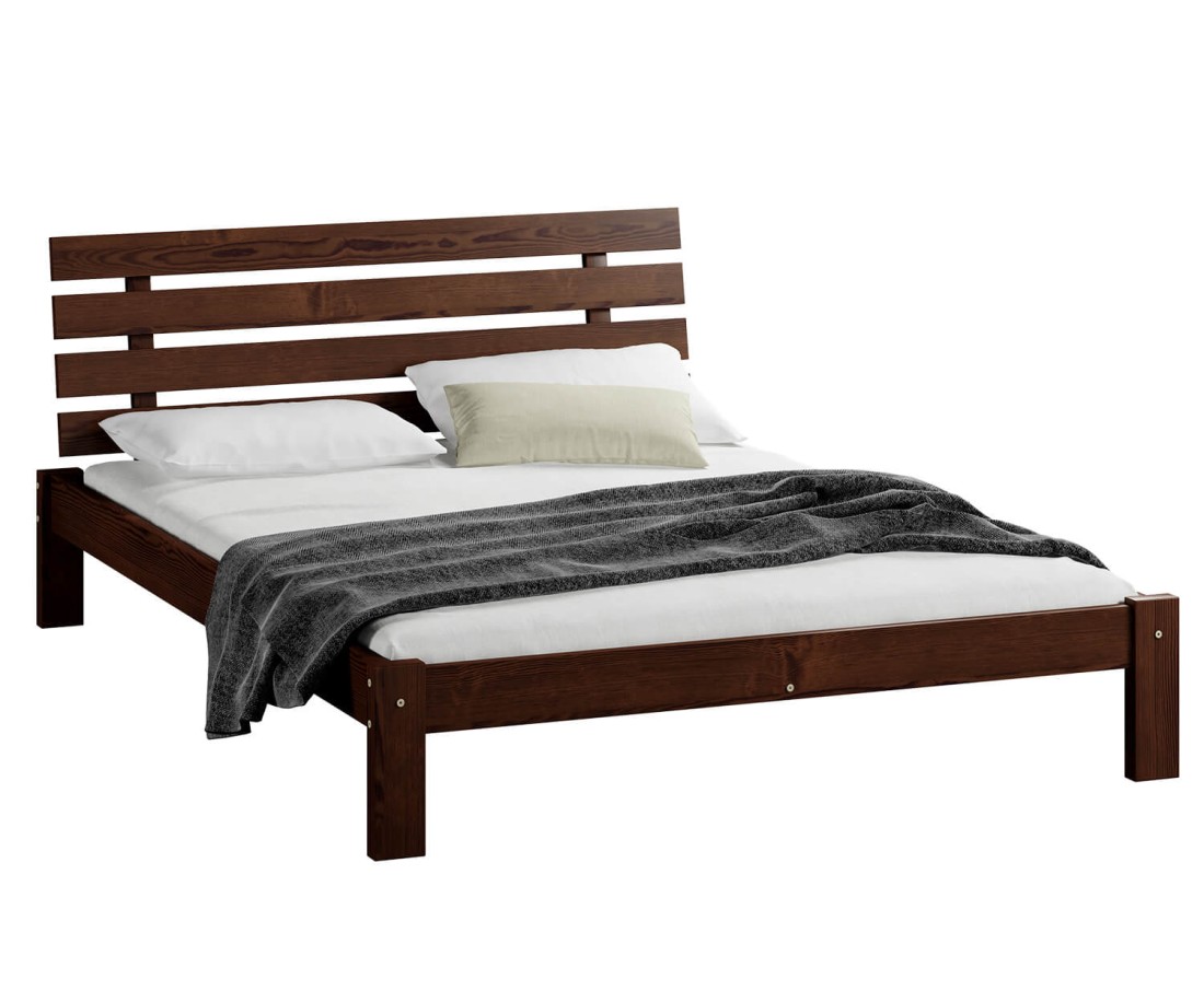 Fenyő ágy 140x200 Karla dió