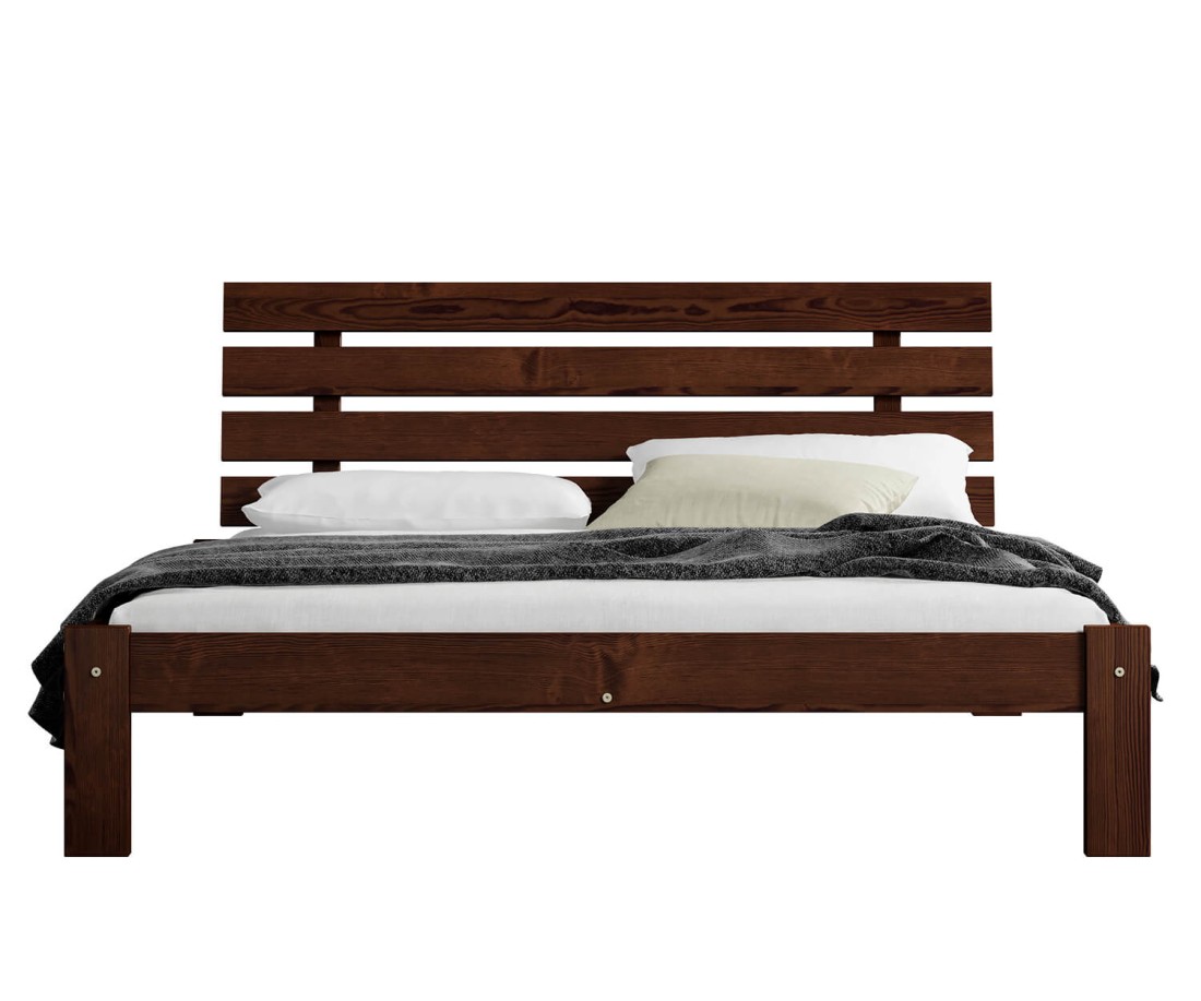 Fenyő ágy 140x200 Karla dió