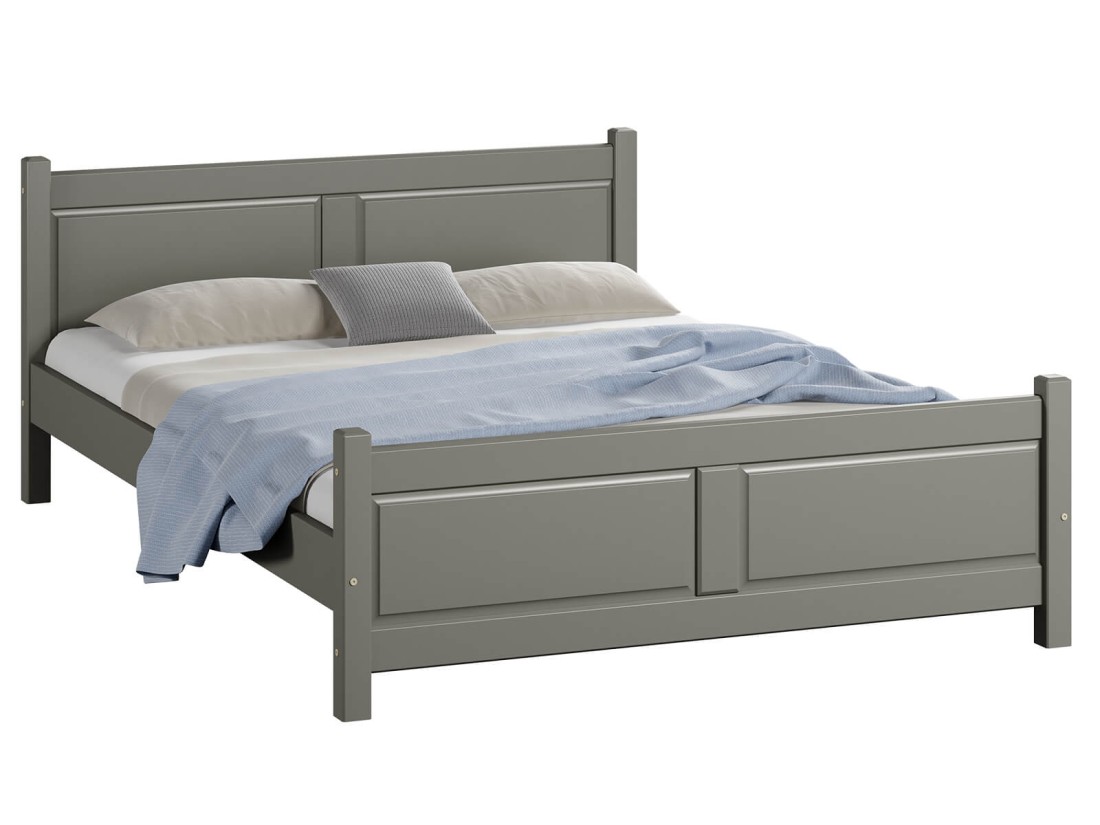 Fa ágy 140x200 Lena szürke