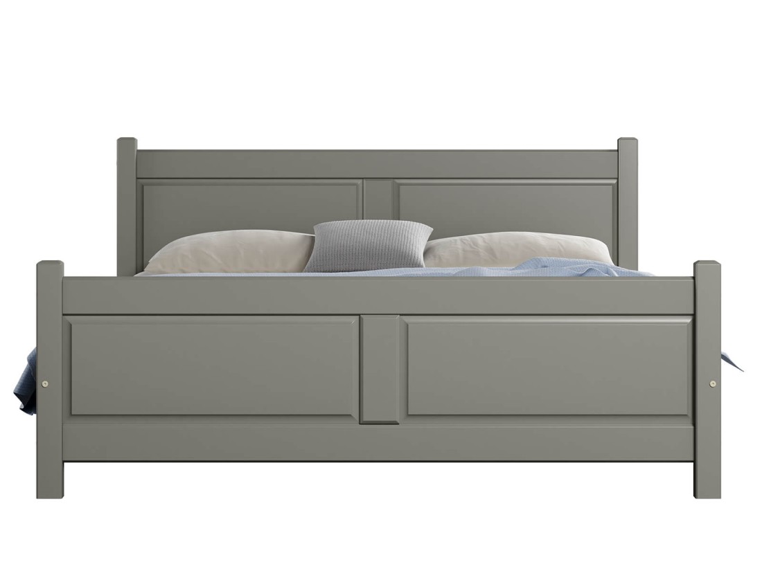 Fa ágy 140x200 Lena szürke