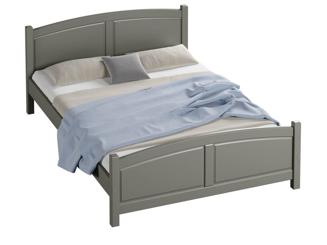 Fa ágy 140x200 Mela szürke