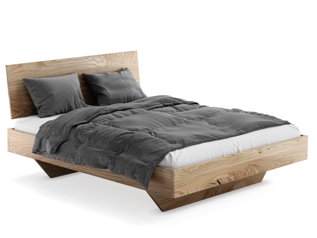 Tölgyfa lebegő ágy 160x200 cm Piacenza