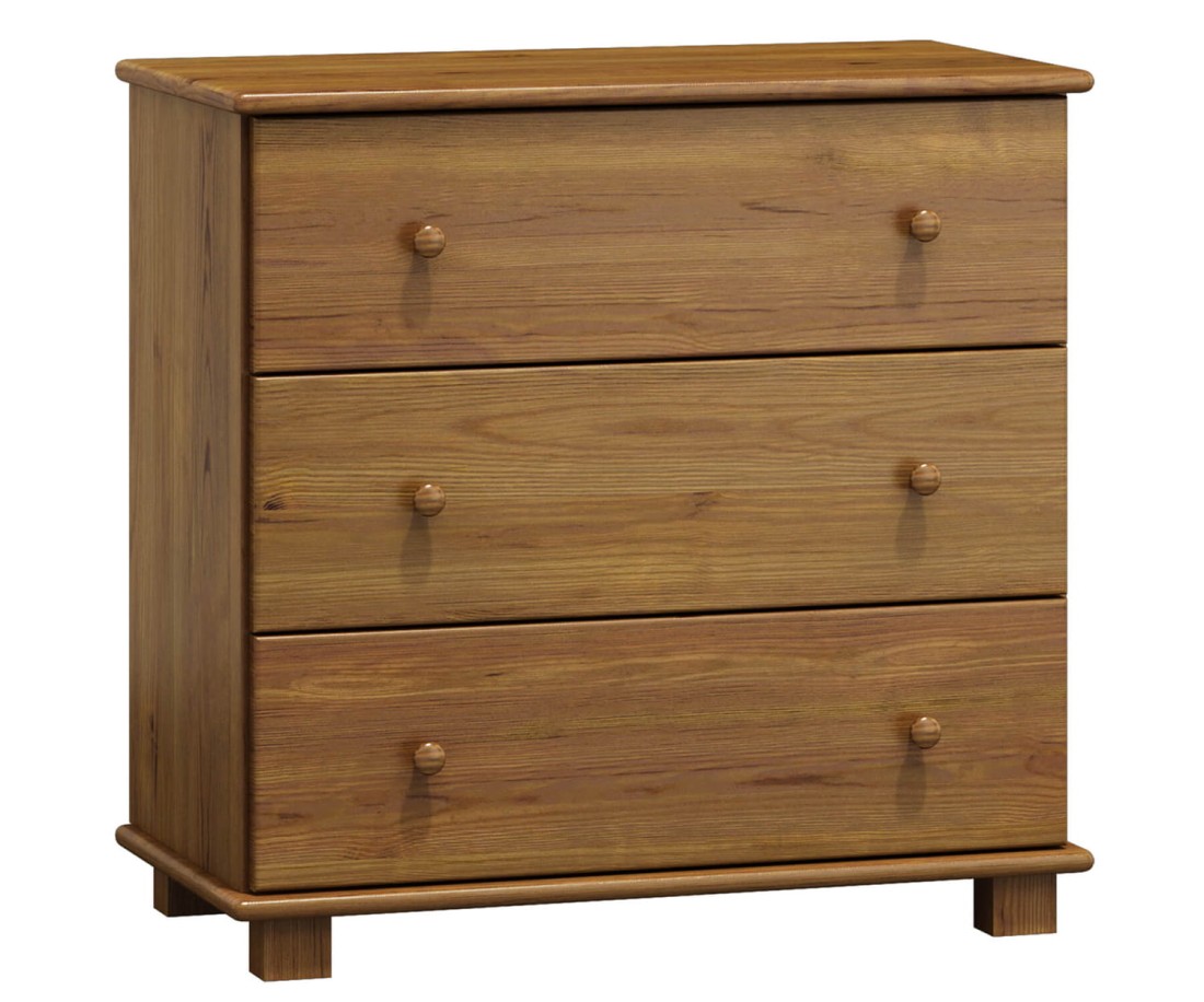 Fenyő komód 3s mélység 47 cm tölgy