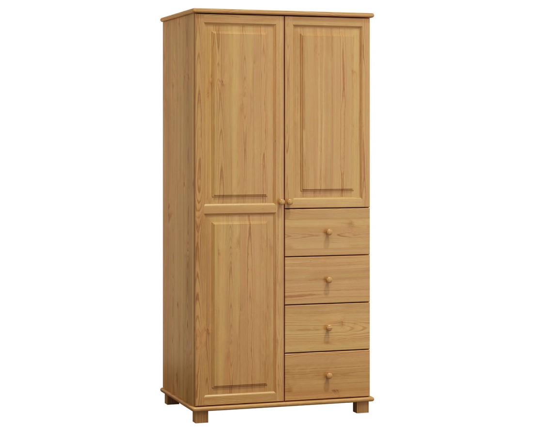 Szekrény 2Dc3 90 széles akasztós/polcos éger