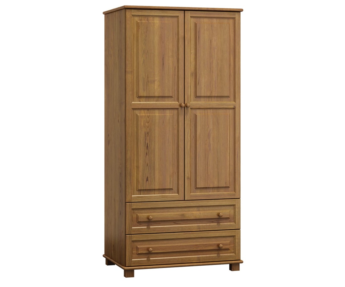 Szekrény 2Dc4, 80 széles, akasztós, tölgy