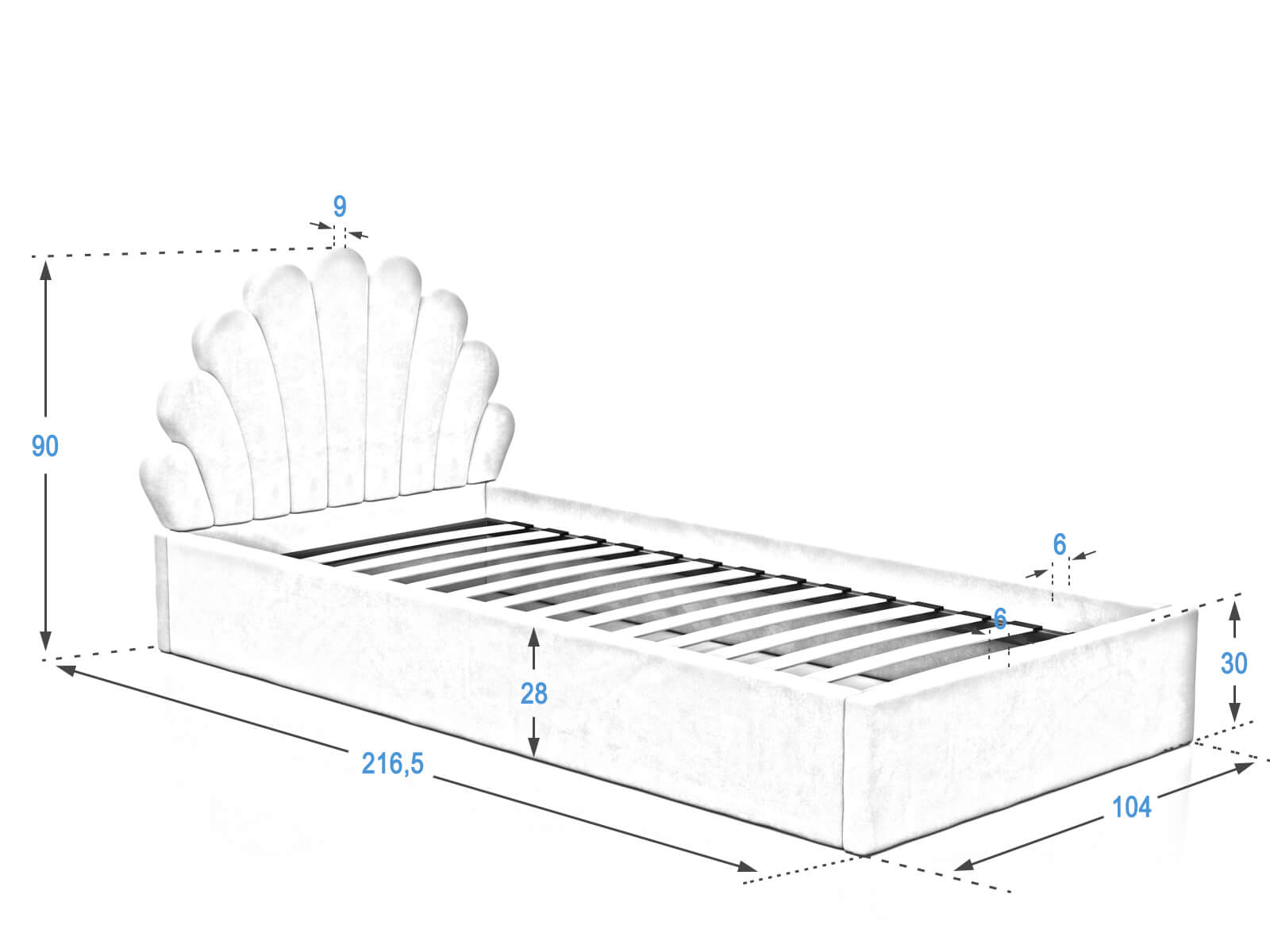 Kárpitozott gyermekágy 90x200 Kids Line 3