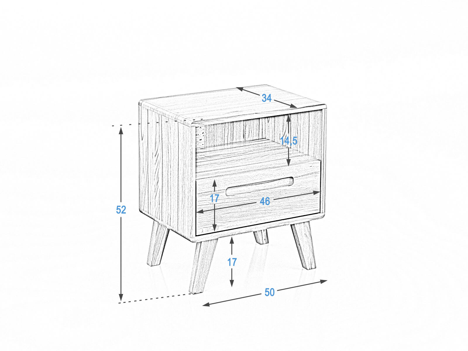noční stolek Beskyd