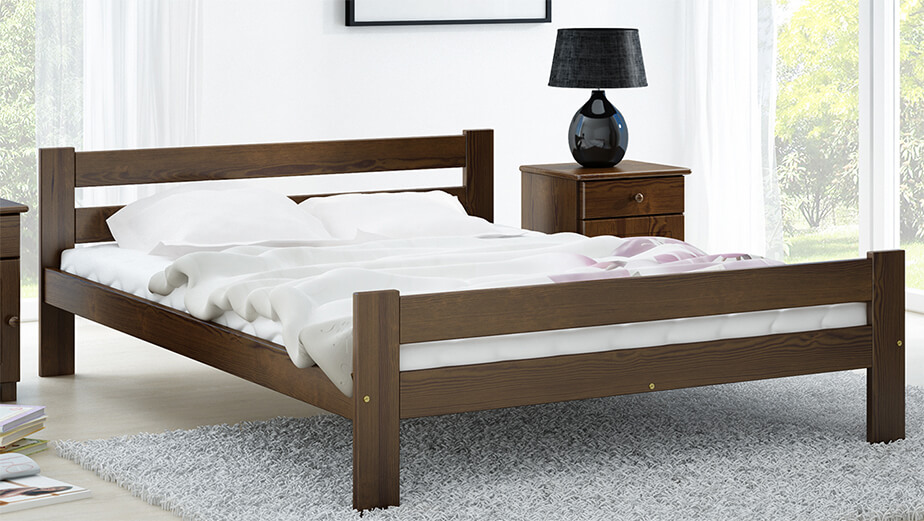 Výhody Ořech dvoulůžkové postel kenta 140x200