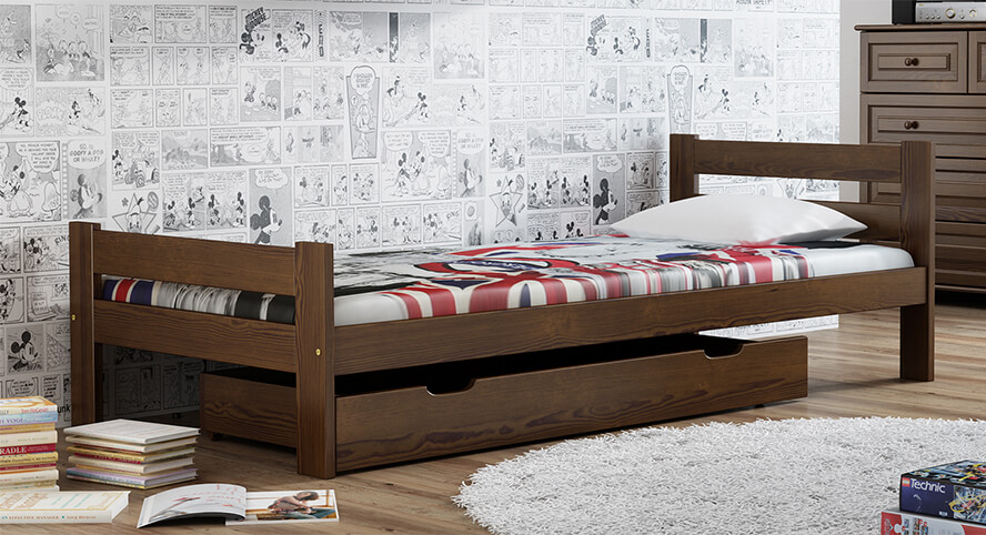 Výhody Ořech jednolůžkove postel Ran 90x200