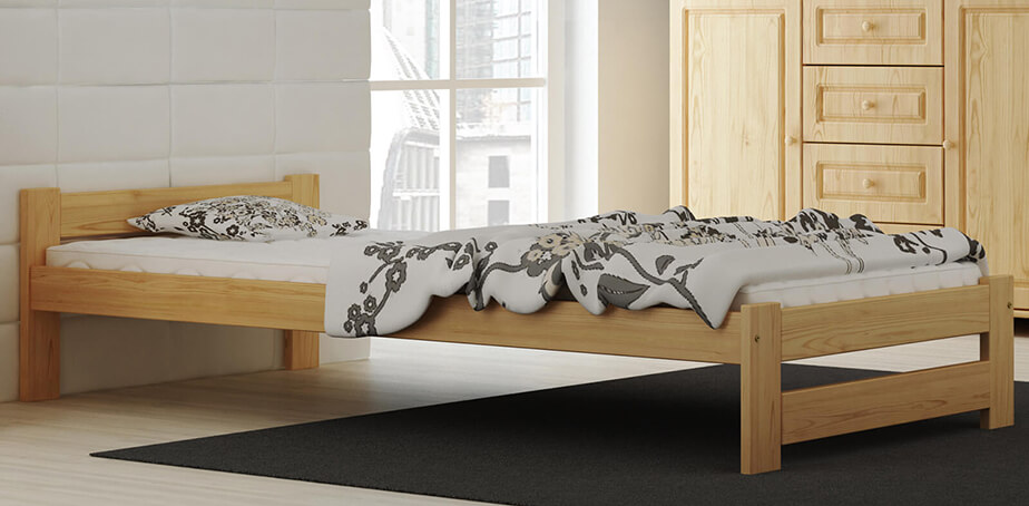 Výhody není lakovaná jednolůžkove postel Ran 90x200