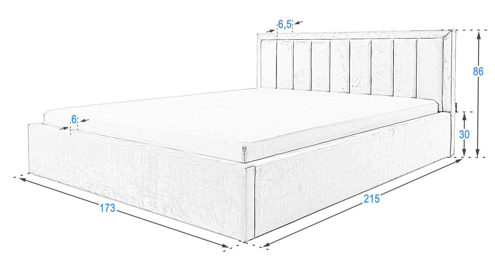 TOP line 9 franciaágy 160x200